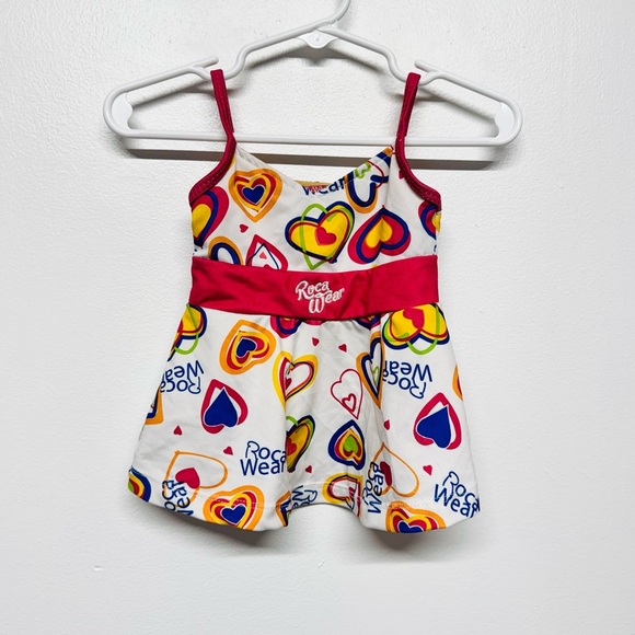 2/$20    Rocawear Girls' Heart Print Swim-dress 12M Multicolor - Picture 1 of 8